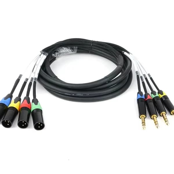 Best Sellers4-Channel XLR Male 6.35mm TRS Coaxial Cable Gold Plated For Stage Audio Mixer For Microphone Guitar Speaker PVC Vari