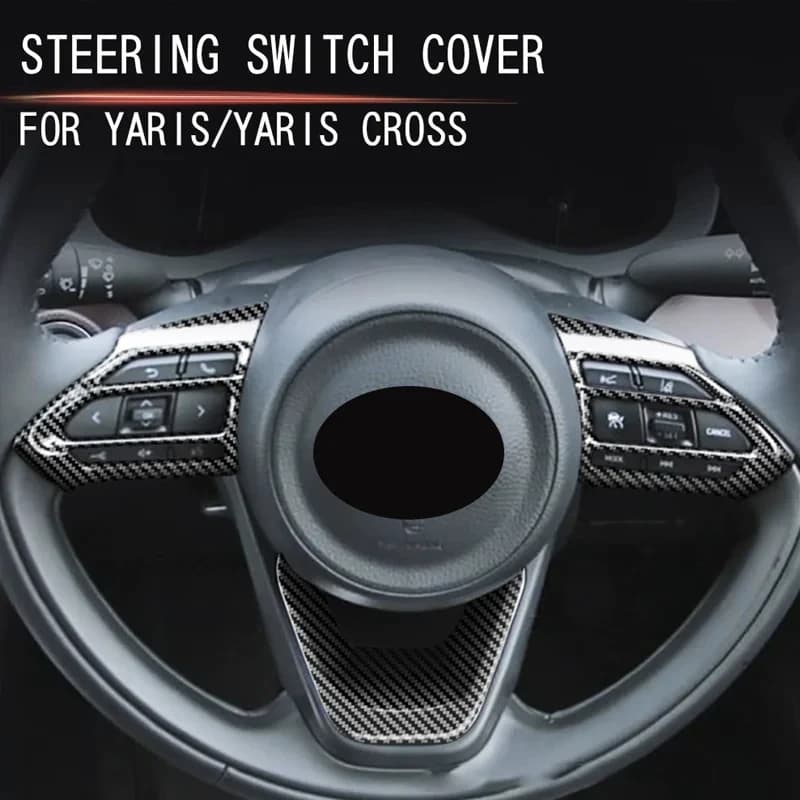 For Toyota YARIS 2022 Steering Wheel Glitter Sticker Decoration Scratch Resistant Interior Modification Accessories
