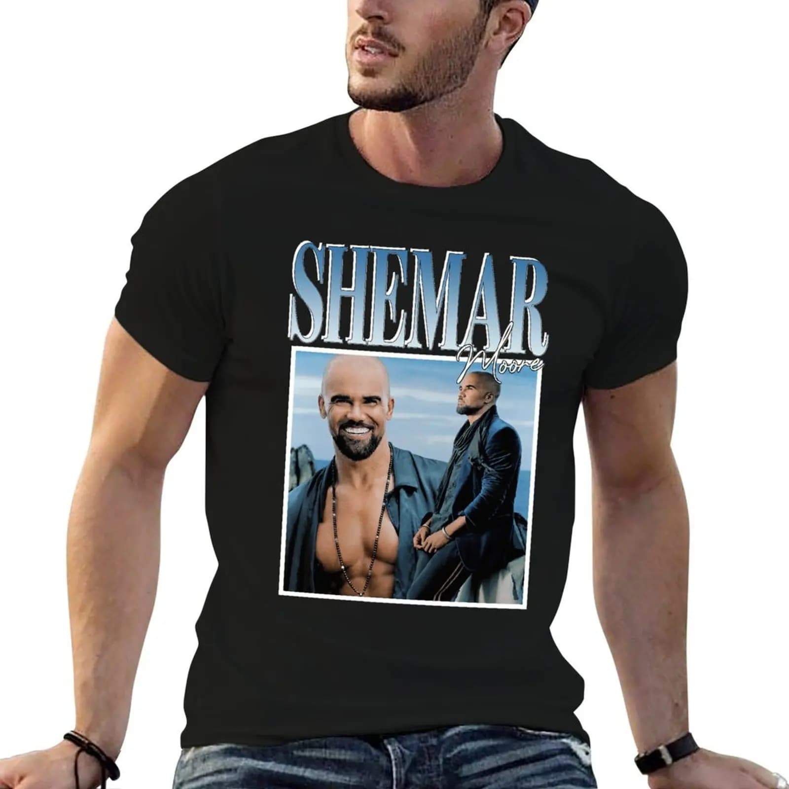 Shemar moore T-Shirt for a boy baggy shirts men clothes
