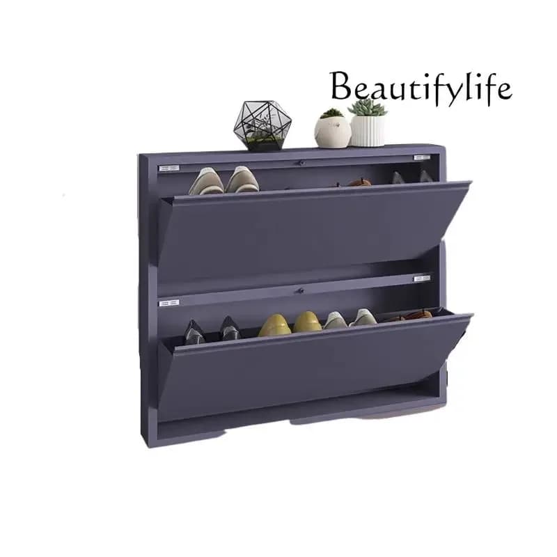 Q 수납장 Metal Modern Shoe Rack Hanging Wall Living Room Shoe Cabinet Storage Organizer Organizador De Zapatos Hallway Furniture