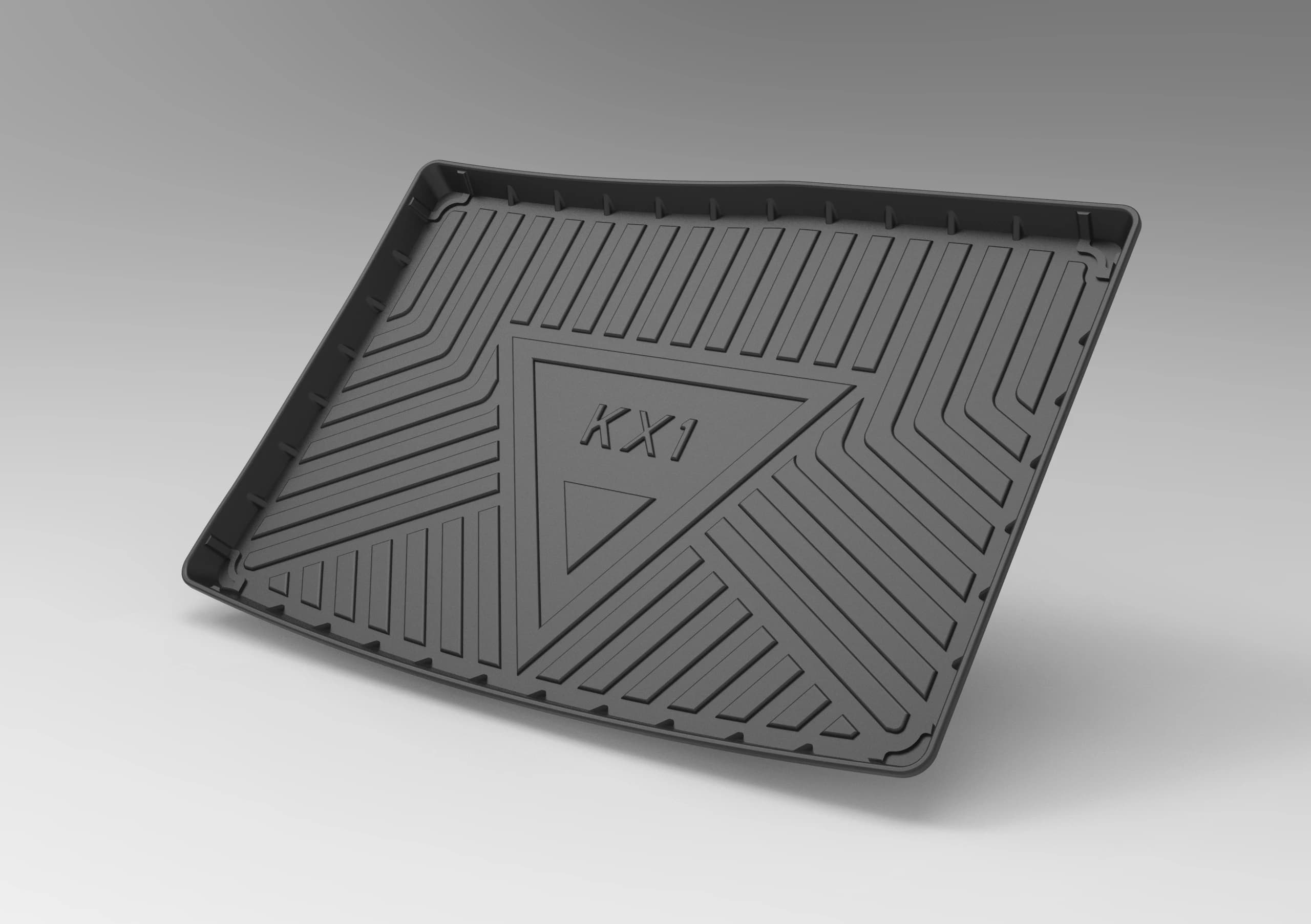 For KIA KX1 2018-2021 Rubber Mat For Trunk TPE Car Storage Box Pad Waterproof Rear Trunk Mat