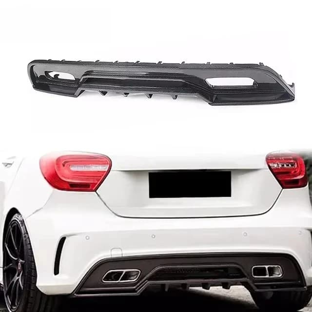 STLF Hot-sale Car Accessories R Style Carbon Fiber Rear Bumper Diffuser for Mercedess Benzs a Class W176 2013-2015