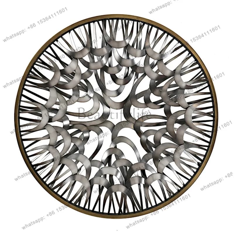 American creative metal wrought iron wall decoration pendant living room background wall entrance decorative art wall decoration