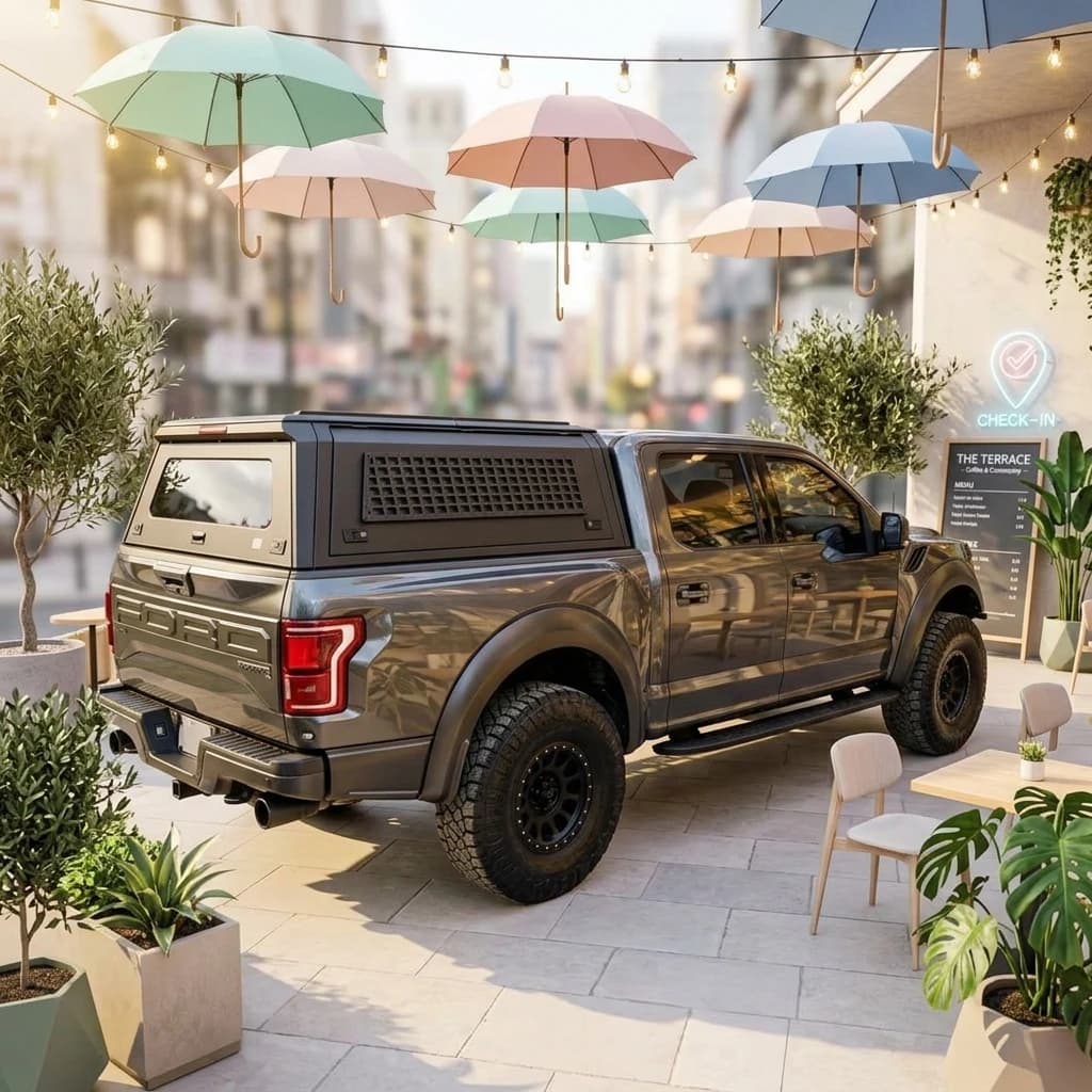 Heavy Duty Smart Pickup Canopy for Ford's Ranger, High Toughness, Fit Daily & Off-road Use