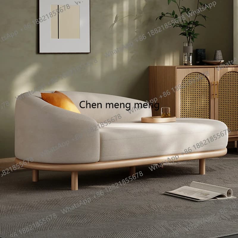 Solid Wood Nordic Living Room Sofas Modern Balcony Nordic Minimalist Living Room Sofas Lazy Single Sofy Do Salonu Furniture