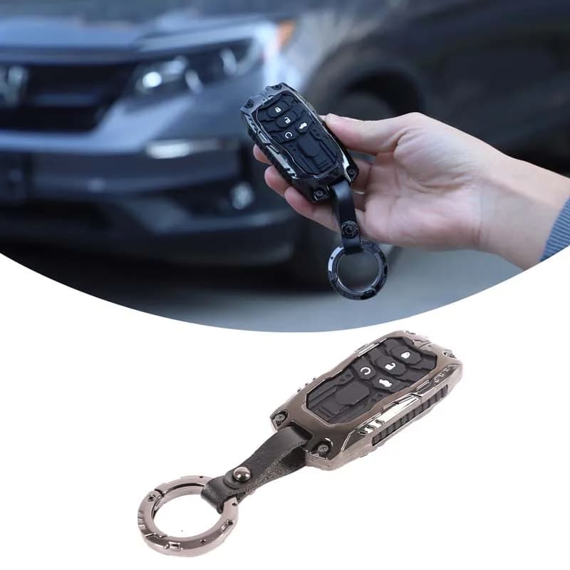 Cool Mech Style Key Case Cover Car Key Fob Protective Case For Honda Pilot YF5 CR-V RW1 RW2 Jade FR4 FR5 2016-2022 Crosstour TF1
