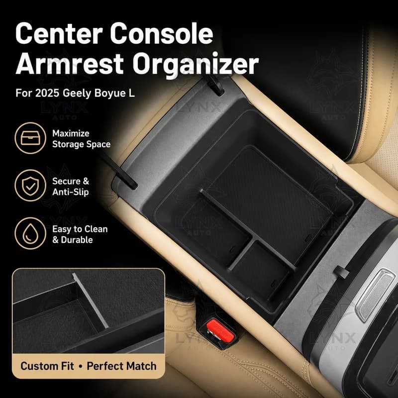For 2025 Geely Boyue L Center Console Armrest Storage Box Organizer Car Specific Accessories Modification Parts