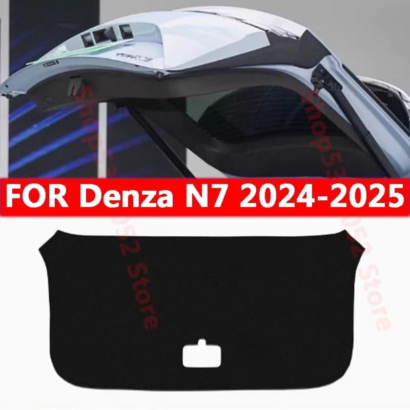 For DENZA N7 2024 2025 2026 Car Rear Trunk Tailgate Protection Pad Trunk PU Leather Anti-dirty Decorative Pad Accessories