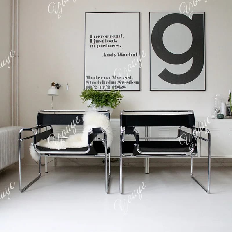 Modern simple sofa chair light luxury designer stainless steel leisure chair single negotiation chair