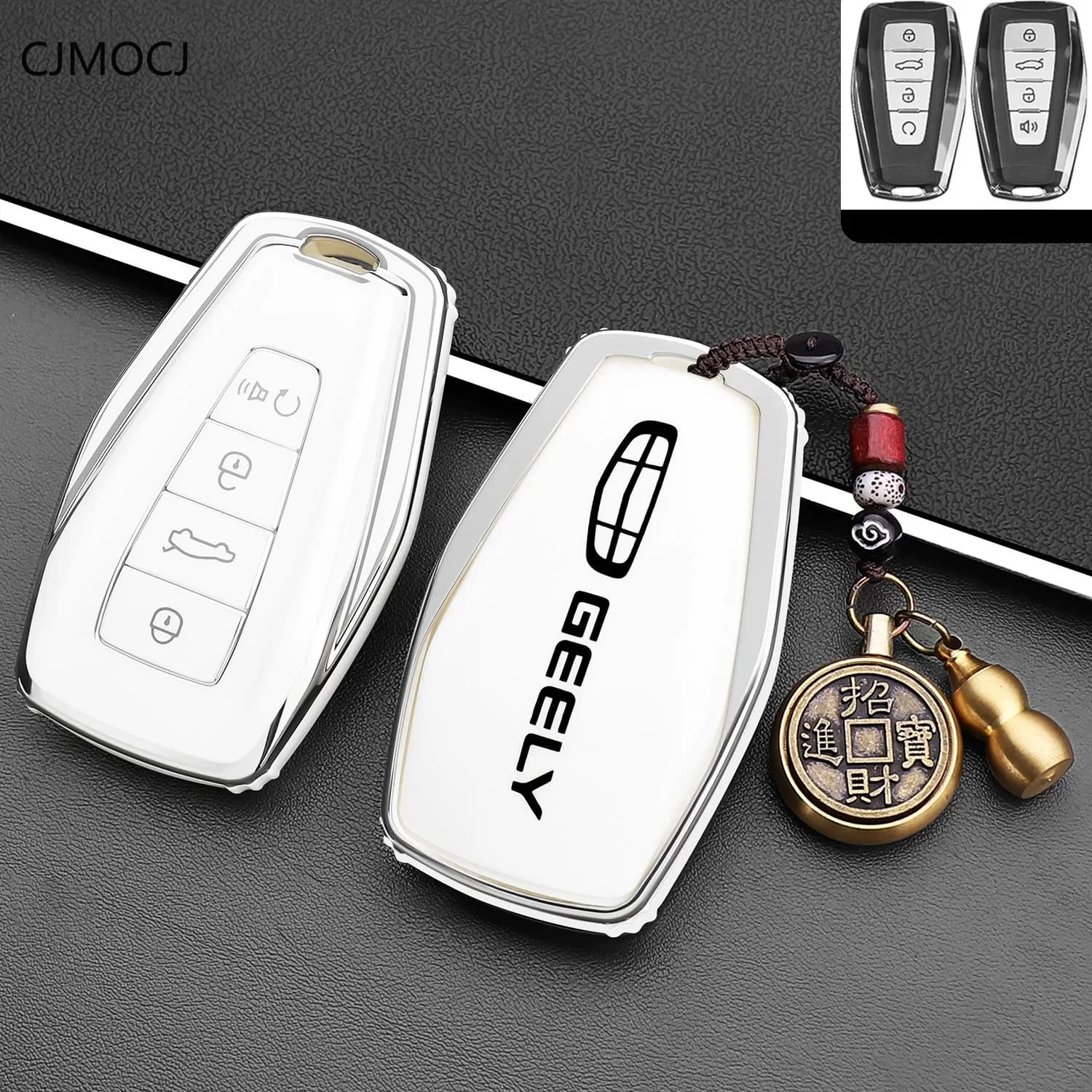 For 2026 Geely Boyue Key Case Cover, TPU Soft Protective Car Key Fob Shell, Shockproof Smart Keychain, Geely Accessories
