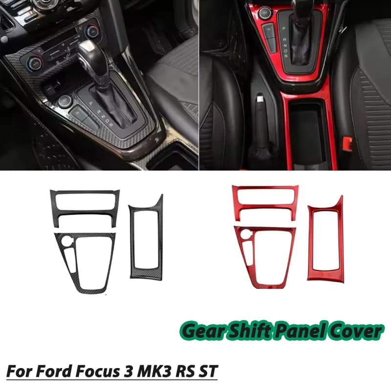 For Ford Focus 3 MK3 RS ST Ecoboost LHD 2015 - 2018 ABS Color Inner Gear Shift Panel Cover Trim Stickers accessories
