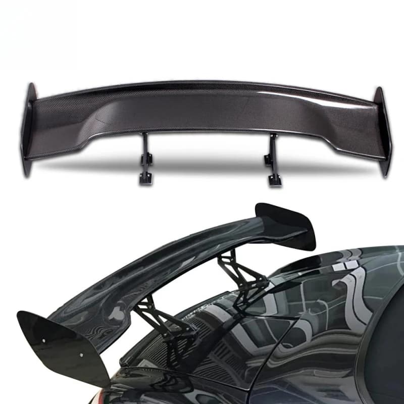 Carbon Fiber 56.5" GT Spoiler Universal Racing Rear Tail Trunk Wing Spoiler Aluminum Bracket