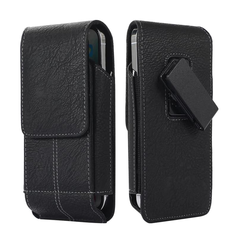 Universal Holster Belt Phone Case For Samsung S26ultra/S25ultra/S25FE For iphone 17Pro 16 15 14 13 Smartphone Leather Waist Bag