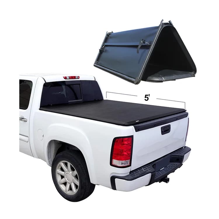 Hot Sale New Soft Tri-fold Tonneau Cover Tri-Fold Truck Bed Cover For  Hilux Universal Pickups