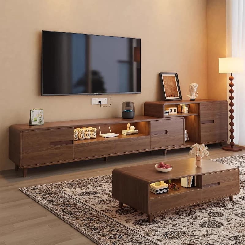 High Quality Tv Cabinet Rtv Library Designer Walnut Living Room Tv Cabinet Bracket Mueble Tv Flotante Comfortable Furniture