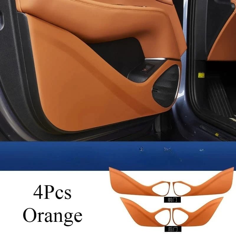 For BYD Sealion 7 Sea Lion 07 EV Door Anti-kick Mat Passenger Protection Stickers Carbon Fiber Sticker Car Interior Modification