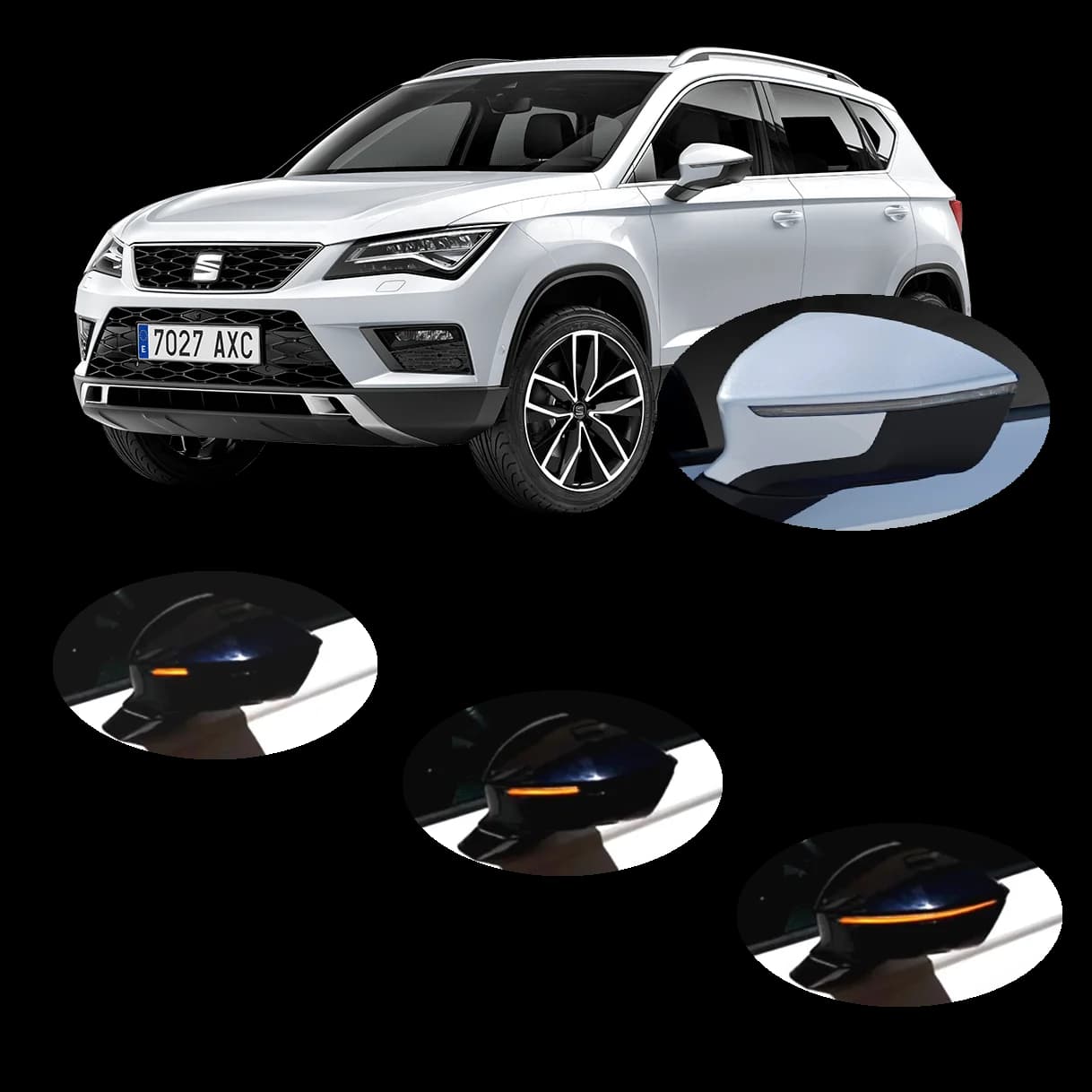 for Seat Ateca Cupra KH7 2016 2017 2018 2019 2020 2021 2022 2023 FR Xcellence Dynamic LED Blinker Turn Light Indicator Lamp