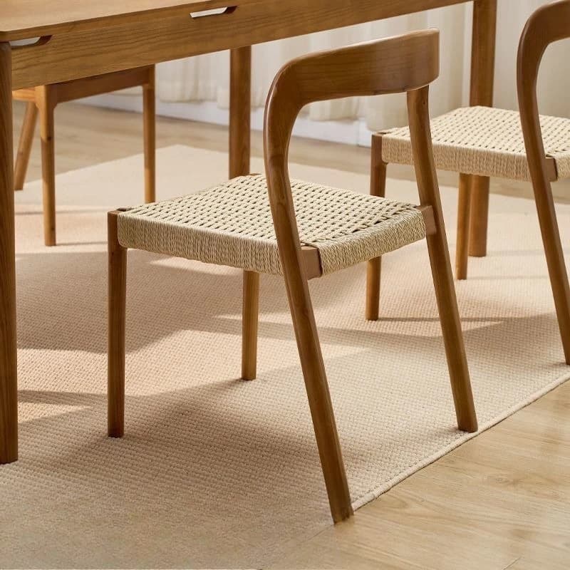 Solid wood backrest retro home table and chair backrest chair simple casual chair
