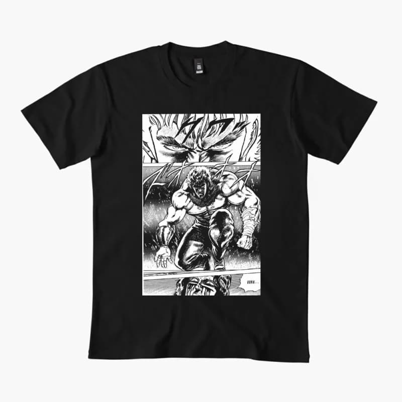 0405 Manga Kenshiro Fist of the North Star Anime gift t shirt Hokuto no Ken printed Graphic tee Y2K clothes All size Tops
