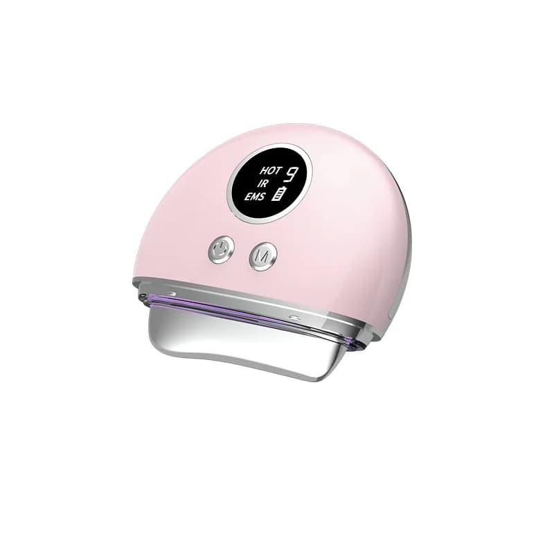 Electric Gua Sha Tool EMS Red Light Facial Body Massager With Heating Colorful Vibration Functions
