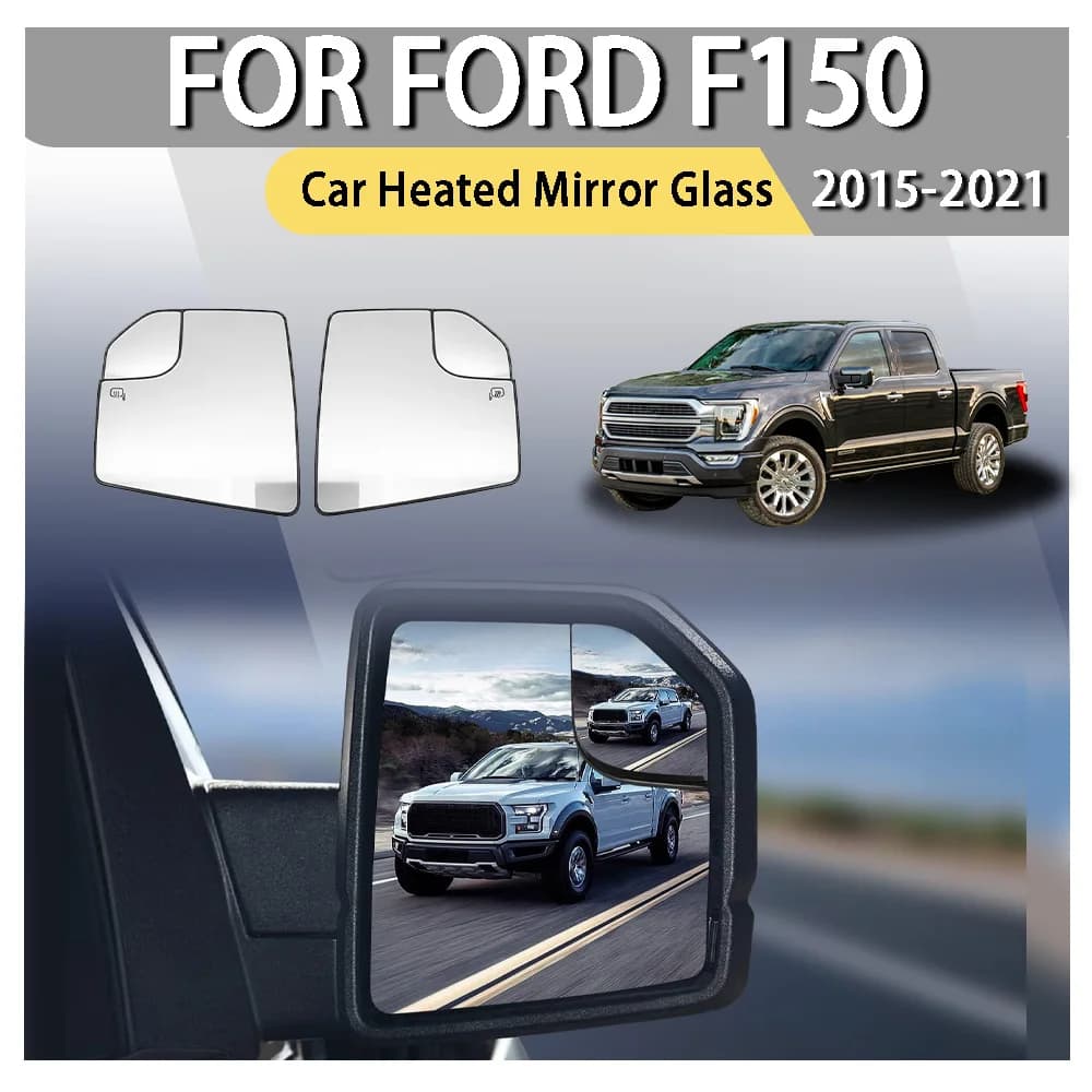 Car Heated Mirror Glass For Ford F-150 2015 2016 2017 2018 2019 2020 2021 Car Decoration Upgrade Rearview Mirror Heating Glass