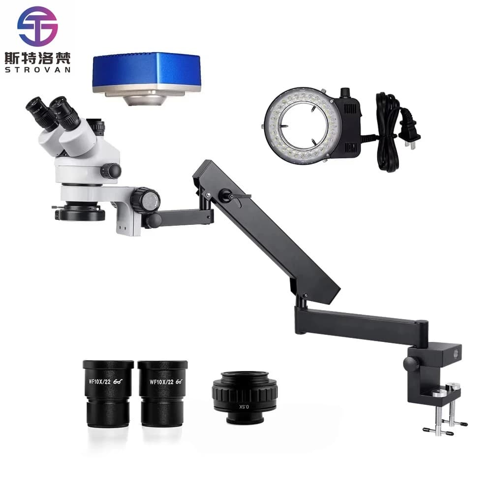 Clip Table Rocker Arm Bracket Stereomicroscope with HD 4K