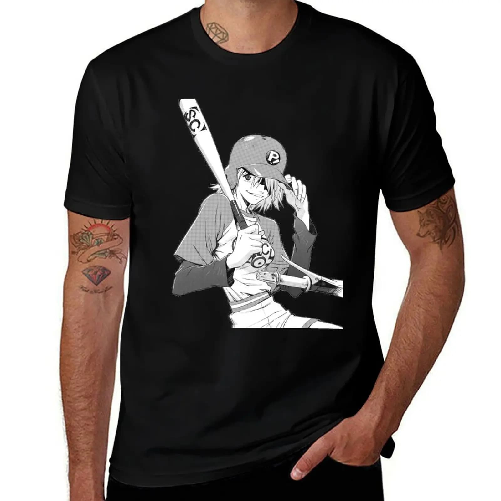 Yoshiyuki Sadamoto FLCL Haruko T-Shirt Breathable Gym Short Sleeve T-Shirt
