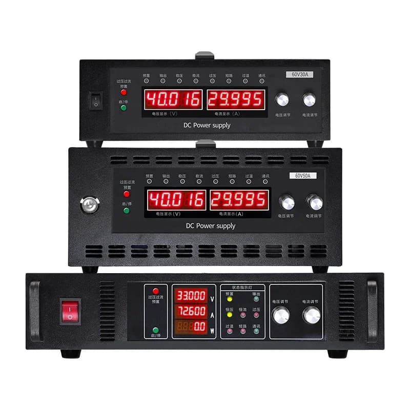 Adjustable Variable DC Power Supply 100V-500A Modbus-RTU RS485 for Industrial Applications