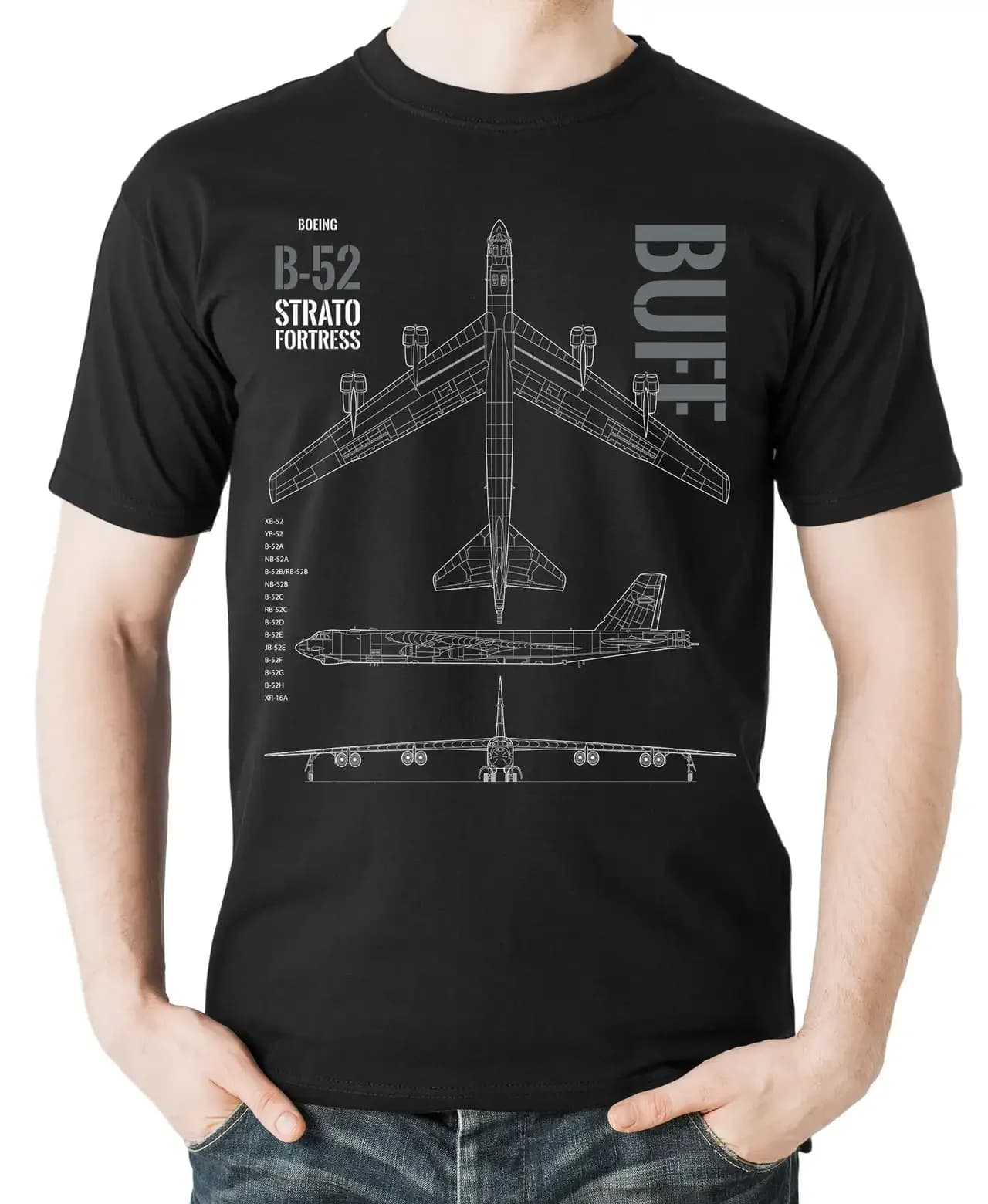 B-52 Stratofortress BUFF Strategic Bomber T-Shirt 100% Cotton O-Neck Summer Short Sleeve Casual Mens T-shirt Size S-3XL