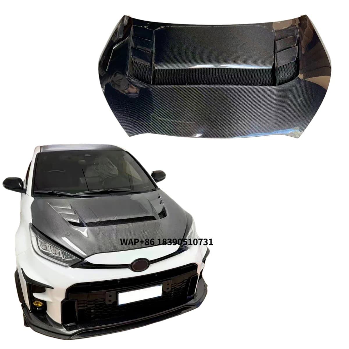 Upgraded Carbon Fiber Honeycomb Forged Carbon High-quality for GR YARIS Carbon Fiber Hood