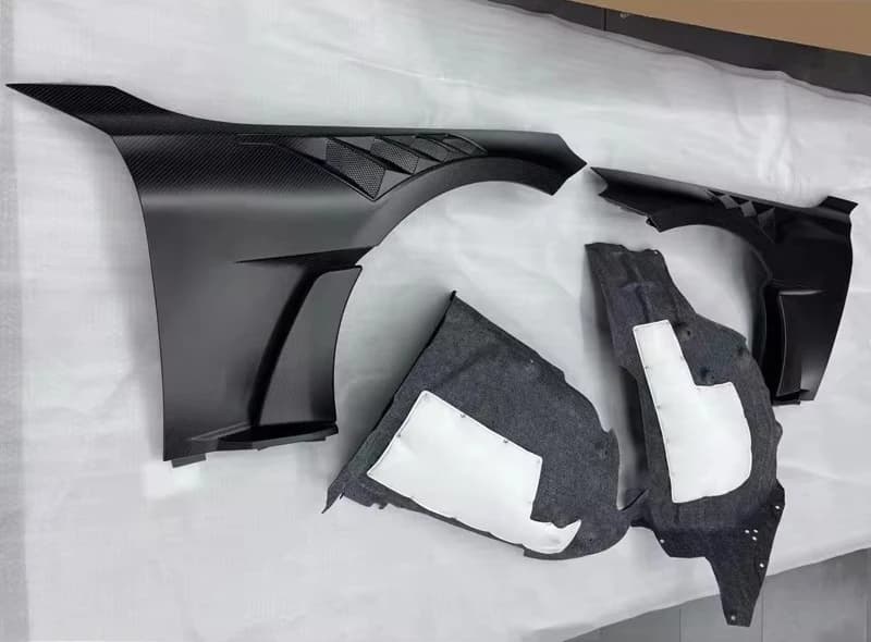 Dry Carbon Fiber Aero Upgrade Front Fender for Vented Side Wing Performance Body Kit