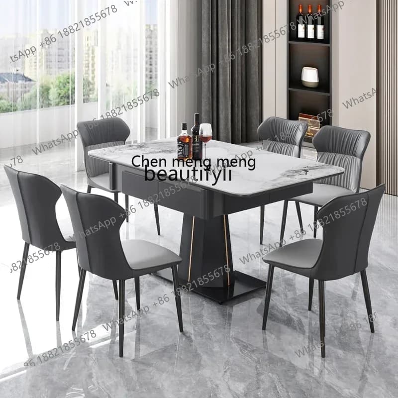 X Solid wood machine mahjong table integrated rock slab mahjong machine automatic dining table dual-purpose light luxury silent