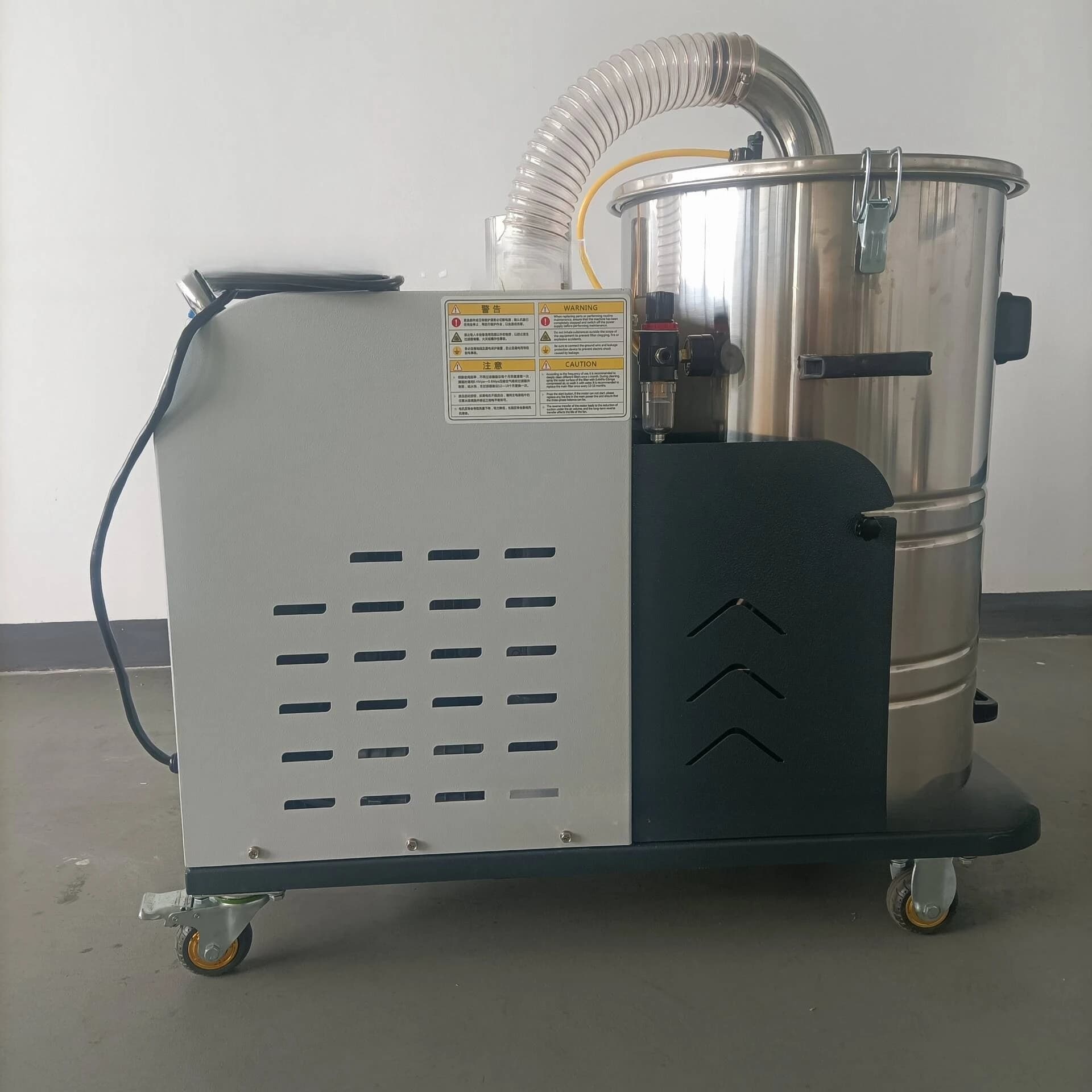 2 Mobile industrial vacuum cleaner 1.5kW small commercial particle vacuum graphite