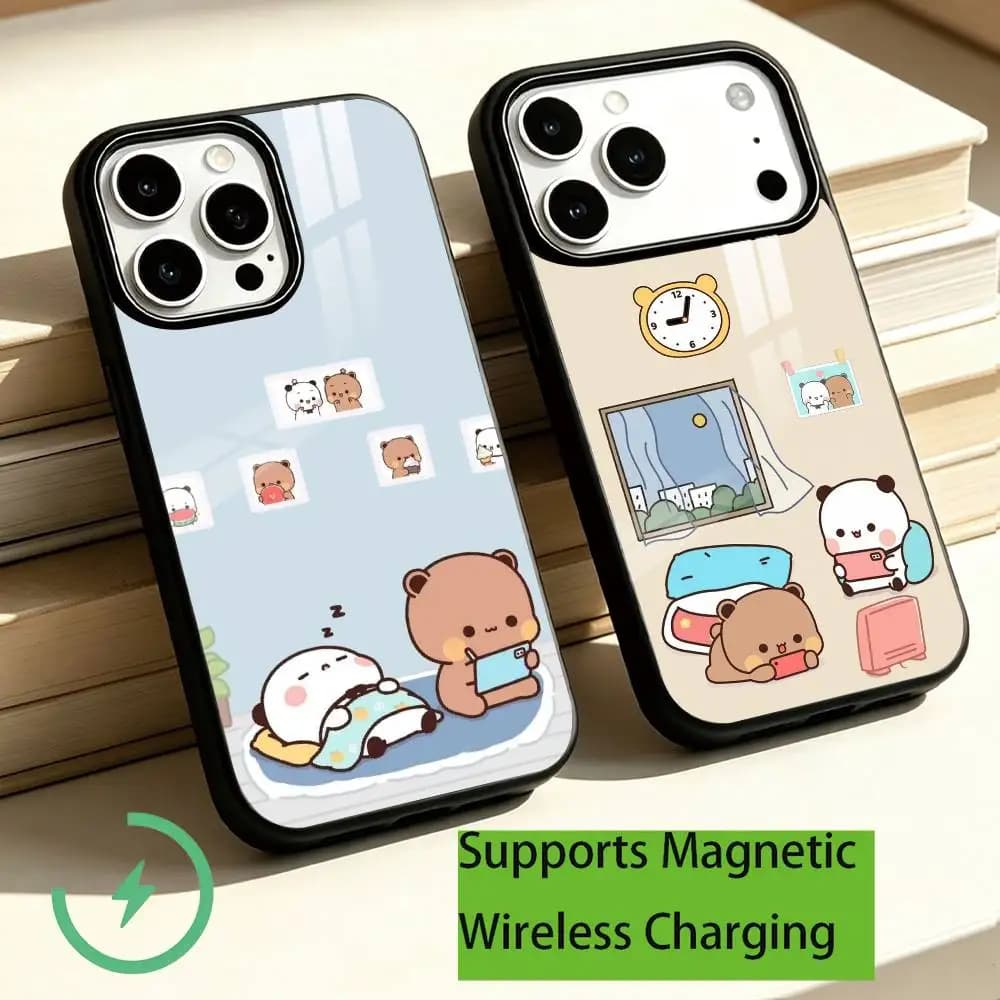 Cute Cartoon Bubu Dudu Yier Phone Case For iPhone18,17,16,15,14,13,12,11 Plus,Pro Supports Magnetic Wireless Charging Gift