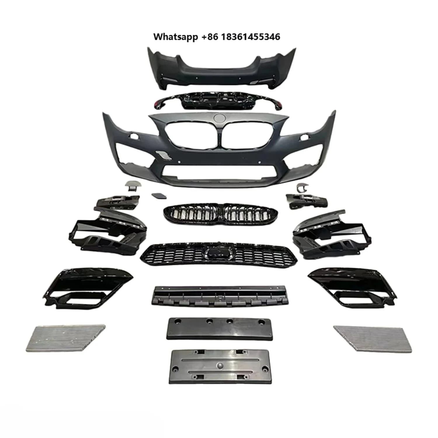 For F10 F18 Wholesale M5 Style Old to New PP ABS Car Front Bumper Facelift Body Kit