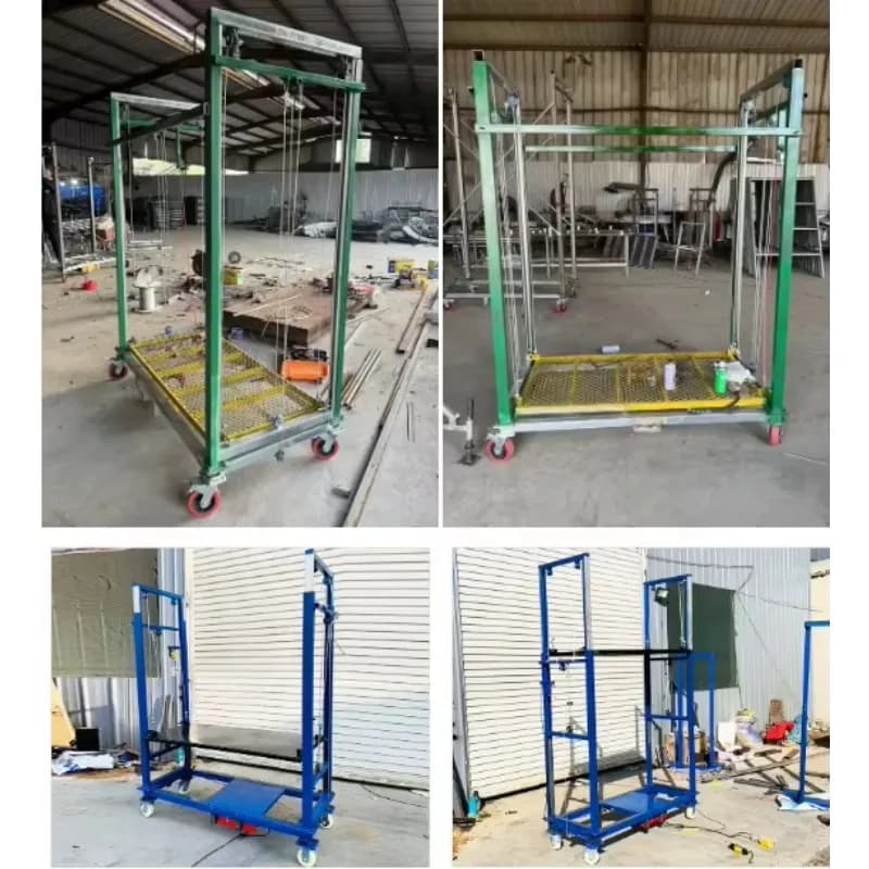 Fiberglass Mobile Scaffolding Tower Electric Motor 600 Kg Capacity 6 M Max Height for Construction And Maintenance Work