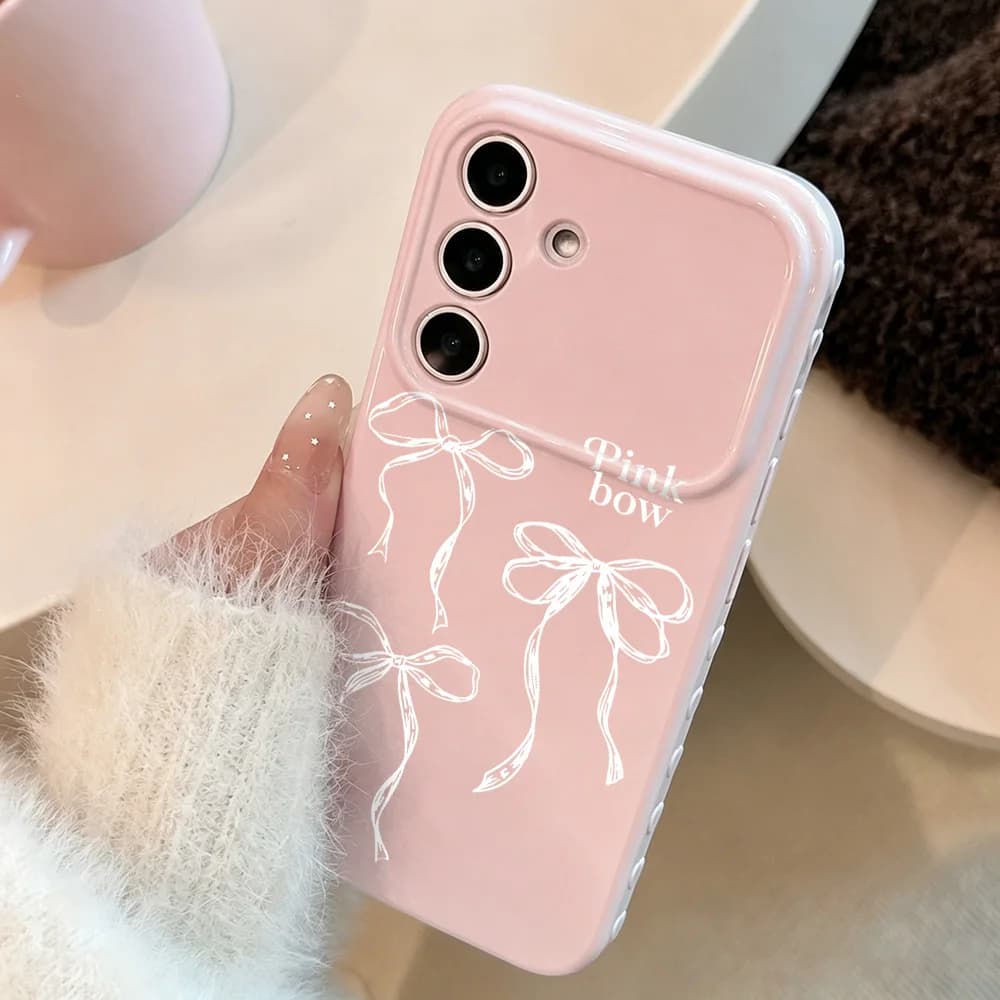 Cute Bowknot Phone Case For Samsung Galaxy A57  A56 5G A16 A37 A17 A07 A36 A55 A54 A15 A05 A26 Soft Shockproof Back Cover Fundas