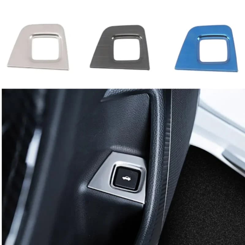 Stainless Steel Back Tail Door Rear Trunk Switch Trim Panel Frame Button For Honda Accord 10th 2018 2019 2020 2021 2022