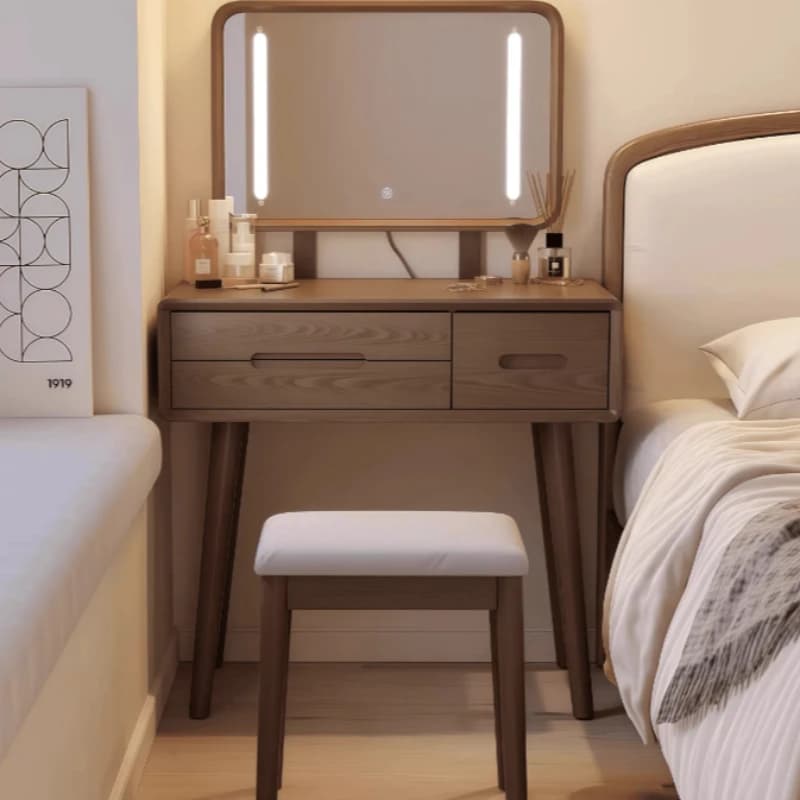 Drawers Mirror Dressing Tables Wood Vintage Dividers Hair Makeup Tables Manicure Clearance Tocador Maquillaje Hotel Furniture