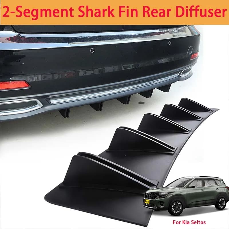 For Kia Seltos Shark Fin Rear Diffuser Split Chassis Spoiler Auto Aerodynamic Parts Aerodynamic Modification