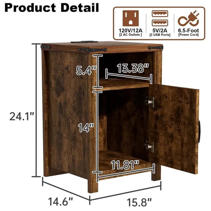 Modern Vintage Classic Rustic Wooden Sofa, Durable Furniture, Movable Door, Living Room Couch