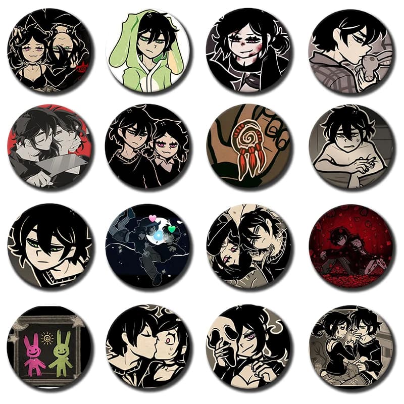 Anime Game The Coffin of Andy and Leyley Badge Creative Cartoon Figure Brooch Pins Backpack Shoes Decor Accessories Jewelry Gift