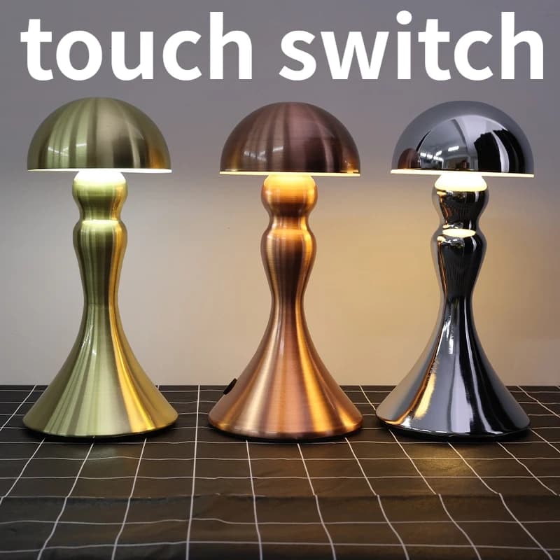 NEW Metal Mushroom Table Lamp Decoration Modern and Simple Home Decoration Bar High-end Table Lamp Decoration Mirror