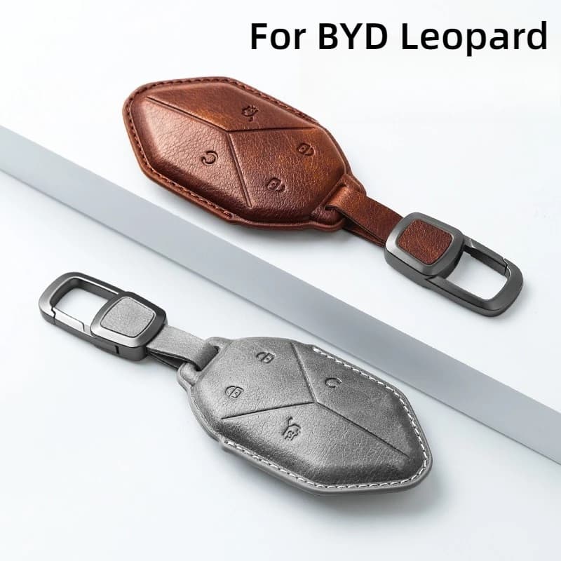 Fit For  Byd Leopard 5 2023Car Key Card Holder Smart Card Case Suede Protective Shell