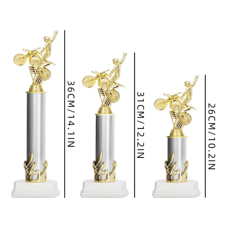 Customized motorcycle pillar trophy for the World Superbike Championship commemorative item