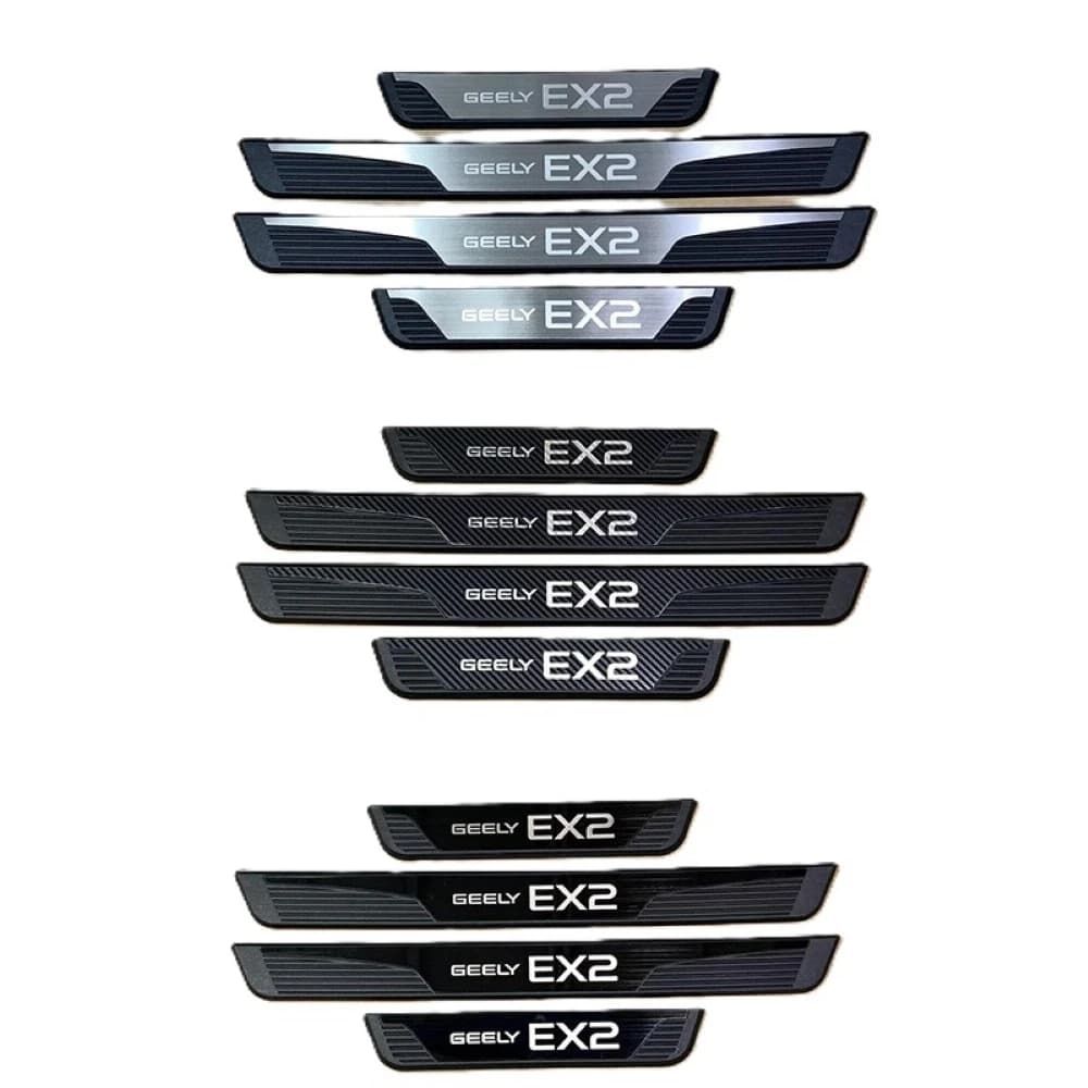 For Geely EX2 Geely E2 GL GF PRO MAX 2024 2025 2026 Car Door Sill Protector Stainless Steel Plastic Sticker Interior Accessories