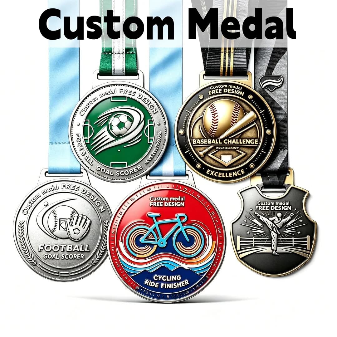 Custom Medal Personalized Engraved 3D Embossed Sports Medallion Baseball Cycling Boxing Tournament Champion Metal Souvenir Gift
