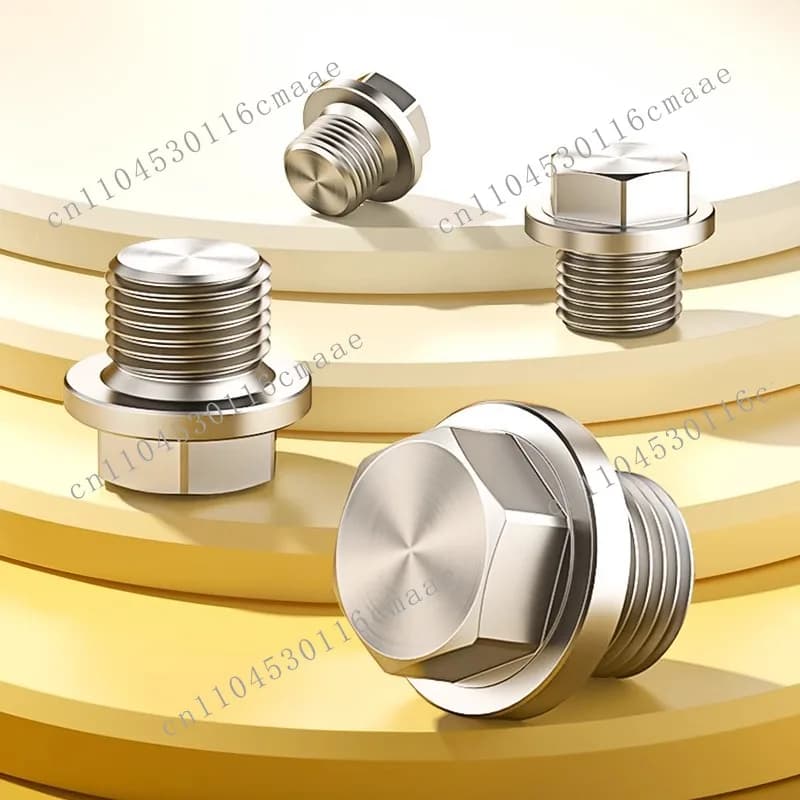 304 stainless steel outer hexagonal flange plug 316 stuffy screw  imperial  1 point G1/8M8M60