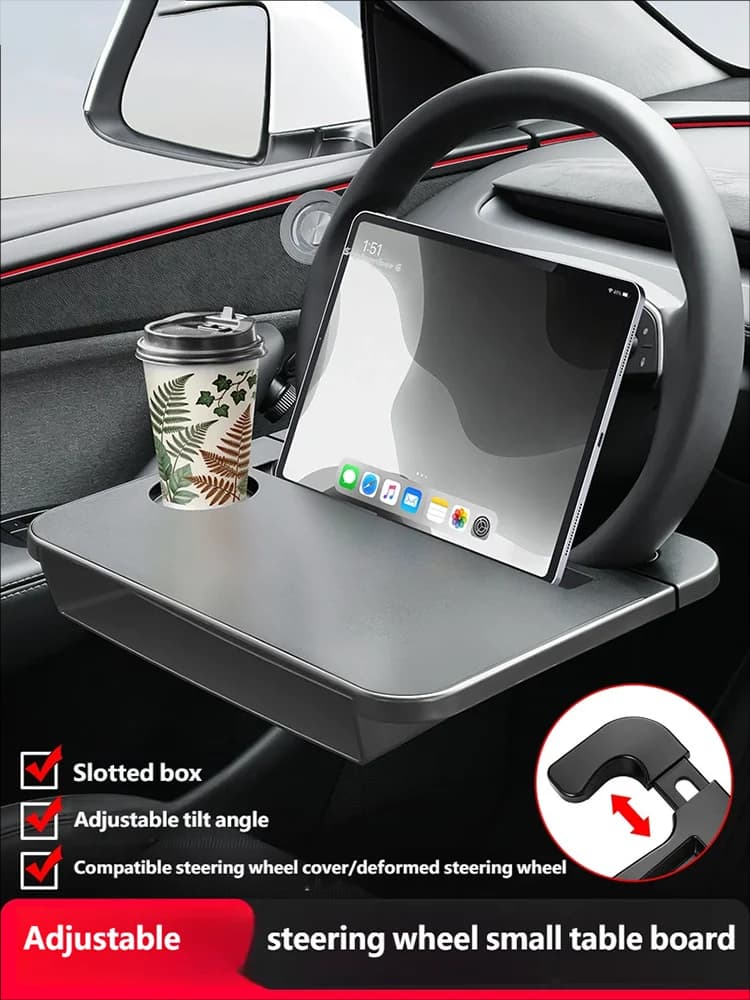 For Tesla Model 3 Y Highland Juniper Model YL Steering Wheel Laptop Tray Food Desk Portable Office Table Car Accessories