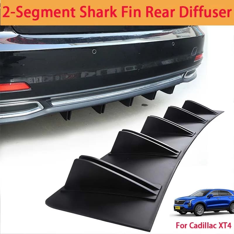 For Cadillac XT4 Shark Fin Rear Diffuser Split Chassis Spoiler Auto Aerodynamic Parts Aerodynamic Modification